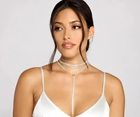 Major Glam Status Rhinestone Necklace Set