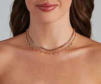 Edgy Details Layered Rhinestone Collar