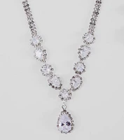 Endless Glam Rhinestone Collar And Earrings Set