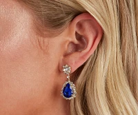 Major Glam Halo Necklace And Earrings