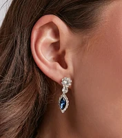 Tear Drop Halo Jewelry Set