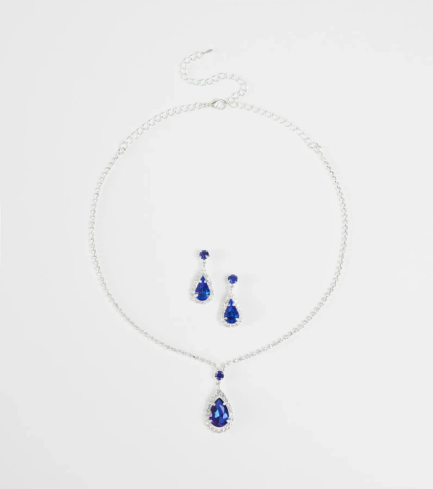 Fairytale Come True Necklace And Earrings Set