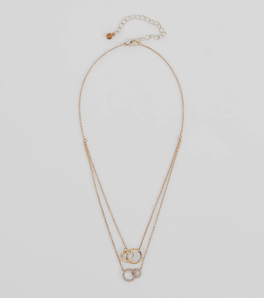 Perfect Dainty Layered Circle Charm Necklace