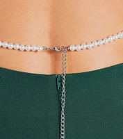 String Me Up In Pearls Halter Necklace