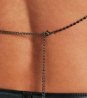 Luxe Statement Rhinestone Halter Body Necklace