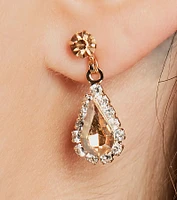 Regal Rhinestone Necklace, Earrings, and Bracelet Set