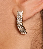 Luxurious Rhinestone Choker Necklace And Earrings Set