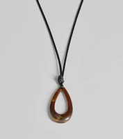 Eclectic Charm Teardrop Stone Necklace