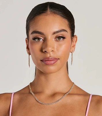Classic Rhinestone Collar And Duster Set
