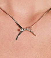 Just As Sweet Dainty Bow Choker Necklace