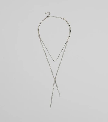 Chic And Dainty Rhinestone Layered Necklace