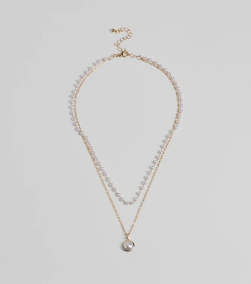 Luxe Moment Faux Pearl Layered Necklace