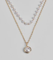 Luxe Moment Faux Pearl Layered Necklace