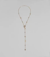 Dreamy Sparkle Celestial Charm Lariat Necklace