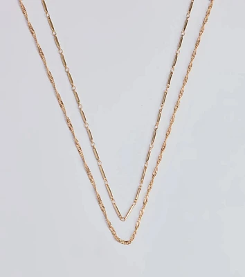 Casual Glam Layered Chain Necklace