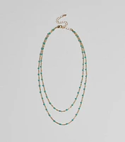 On Trend Layered Bead Necklace