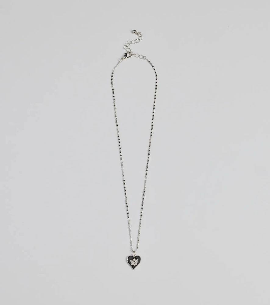 Adorable Vibe Angel Heart Charm Necklace