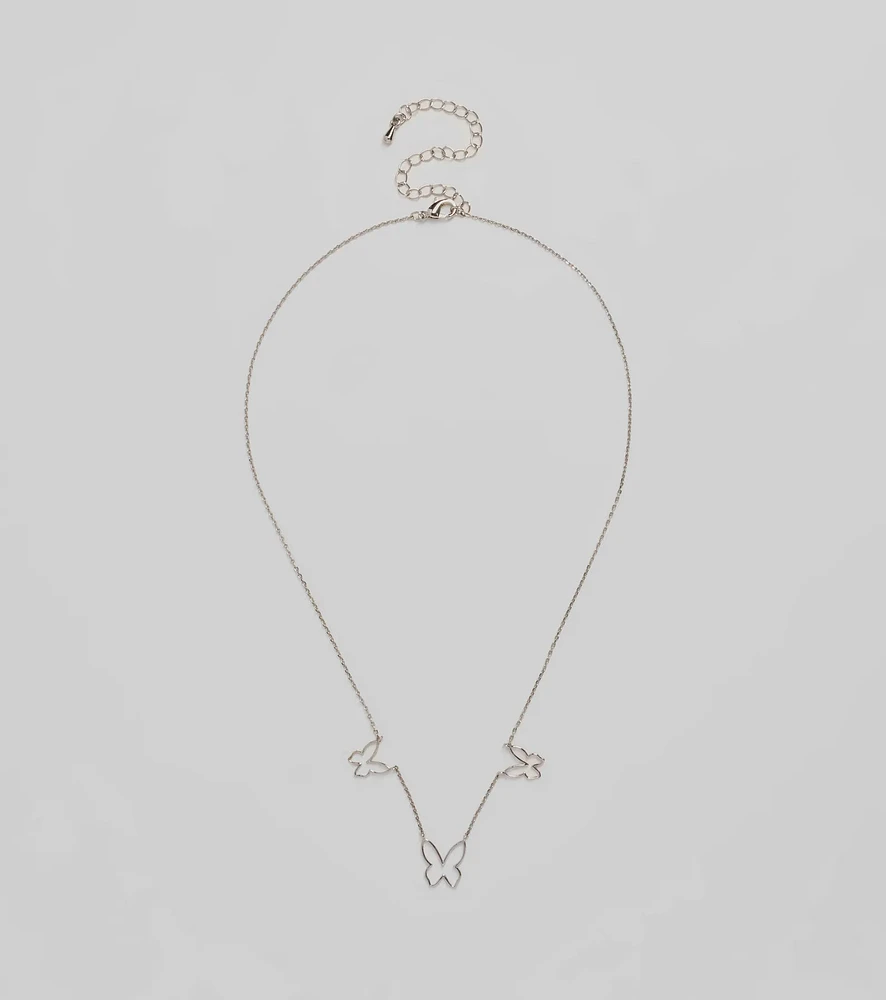 Never Blend In Butterfly Chain Necklace