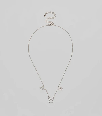 Never Blend In Butterfly Chain Necklace