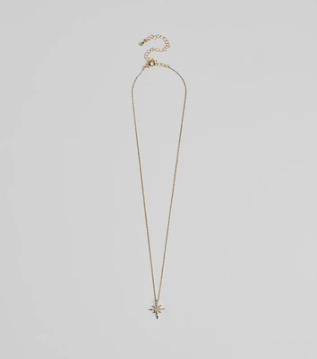 Burst With Beauty Rhinestone Star Necklace