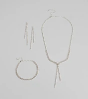 Sweet Glamour Rhinestone Jewelry Set