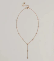 Dainty Glam Rhinestone Chain Necklace