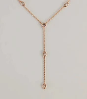 Dainty Glam Rhinestone Chain Necklace