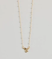 Memorable Glam Dainty Bow Charm Necklace