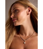My Moment Rhinestone Necklace And Earrings Set