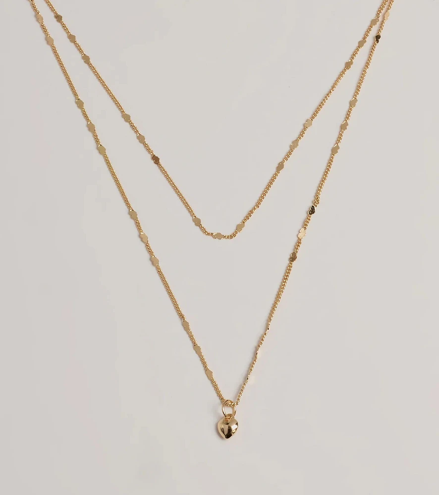 Love Expression Heart Layered Necklace
