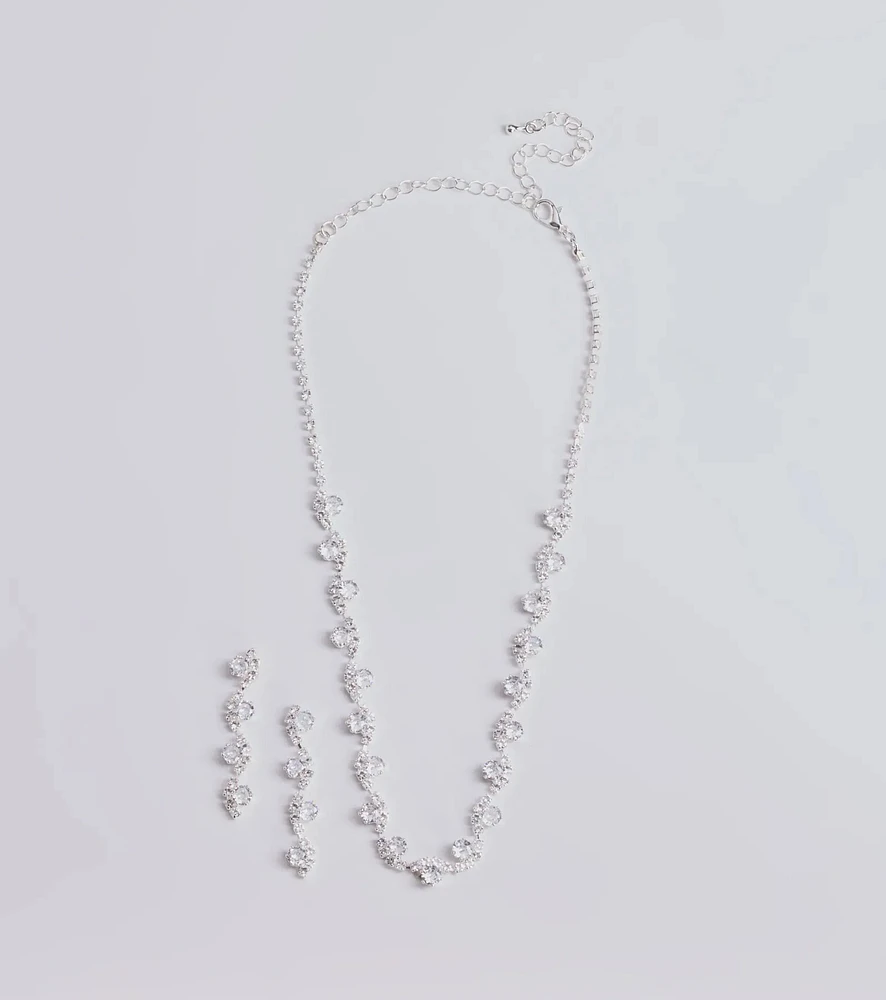 Timeless Luxe Cubic Zirconia Rhinestone Necklace Set