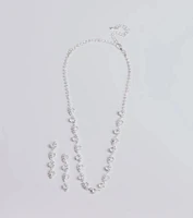 Timeless Luxe Cubic Zirconia Rhinestone Necklace Set