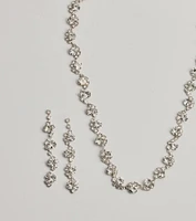 Glam Nights Rhinestone Collar Necklace Set