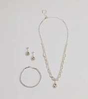 Exquisite Glam Rhinestone Jewelry Set