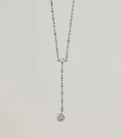 Chic Sparkle Rhinestone Lariat Necklace