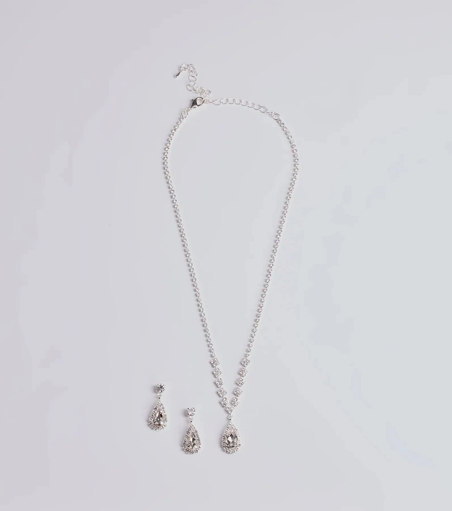 Glam Standard Rhinestone Jewelry Set