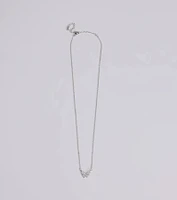 Glam Cutie Dainty Rhinestone Butterfly Charm Necklace