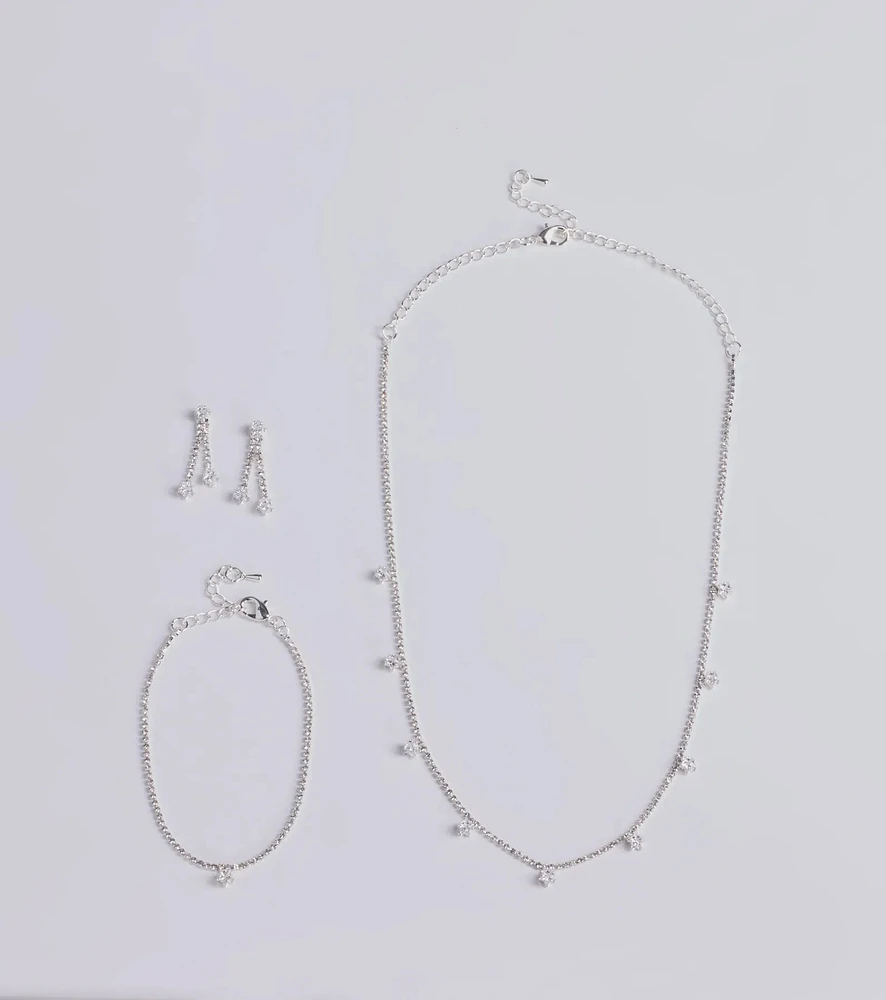 Luxe Icon Cubic Zirconia Rhinestone Jewelry Set