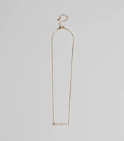 Pretty Faux Pearl Bar Necklace