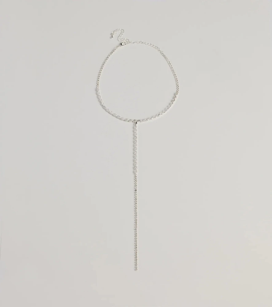 Sparkle Glam Cubic Zirconia Lariat Choker