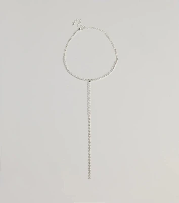 Sparkle Glam Cubic Zirconia Lariat Choker