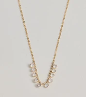 Delicate Glam Rhinestone And Clear Stone Necklace