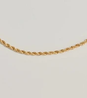 Bold Twist Metal Chain Necklace