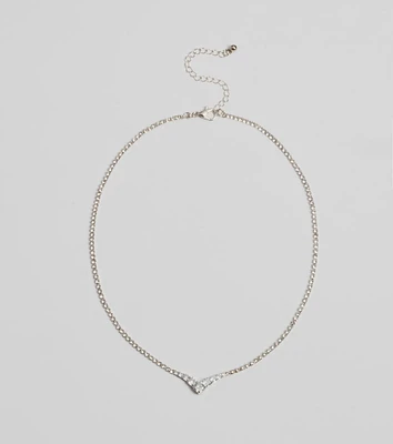 Gleam And Glow Rhinestone Necklace