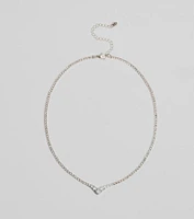 Gleam And Glow Rhinestone Necklace