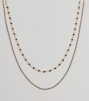 Sleek Aura Layered Stone Necklace
