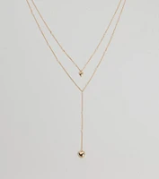 Sweet Glam Layered Faux Pearl And Heart Pendant Necklace