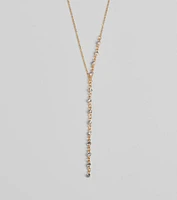 Dainty Sparkle Rhinestone Lariat Necklace
