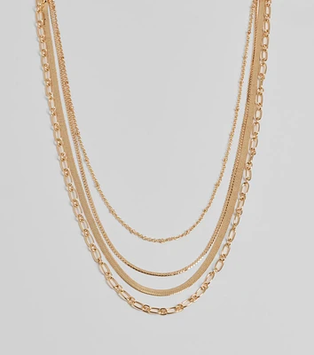 Trendy Layers Multi-Chain Necklace