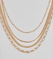 Trendy Layers Multi-Chain Necklace